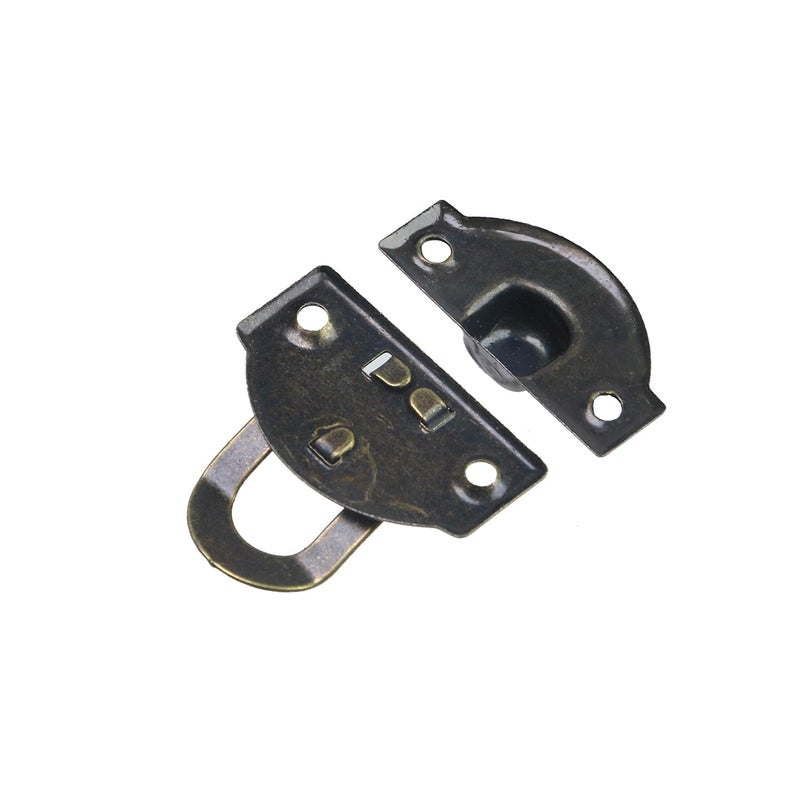 Geesatis 20 PCS Antique Bronze Hasp Latch, 1.1"x1" Jewelry Box Lock with Screws, Vintage Cabinet Clasp for Wood Box, Chest, Diary, Craft DIY - Image 4